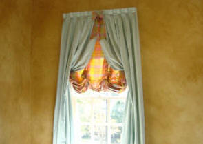 Balloon Valance with Goblet Pleat Panels