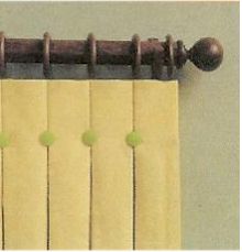 Inverted Box Pleats with Buttons