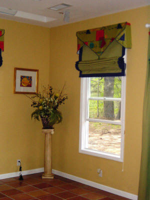 Flat Roman Shade with Valance